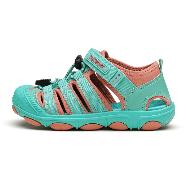 Kids Closed Toe Athletic Outdoor Sandals - MOON RED - 1